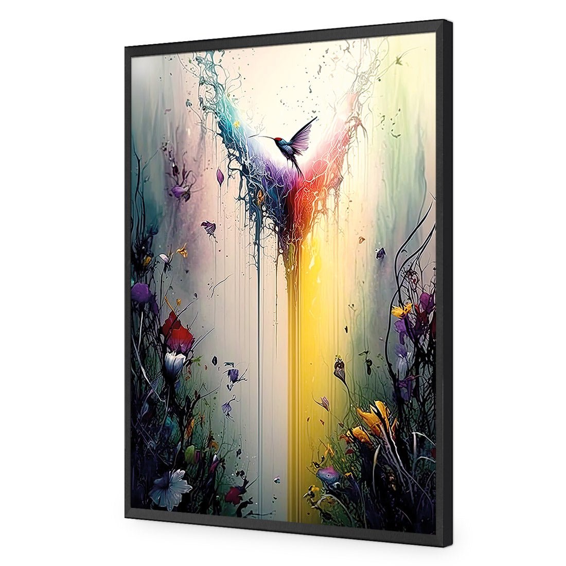 Fantasy Hummingbird III - Wall Art Designs - WB_100593_AR_V CAF_AP - 030 - EDG_45x30_S - 2538 - BLK