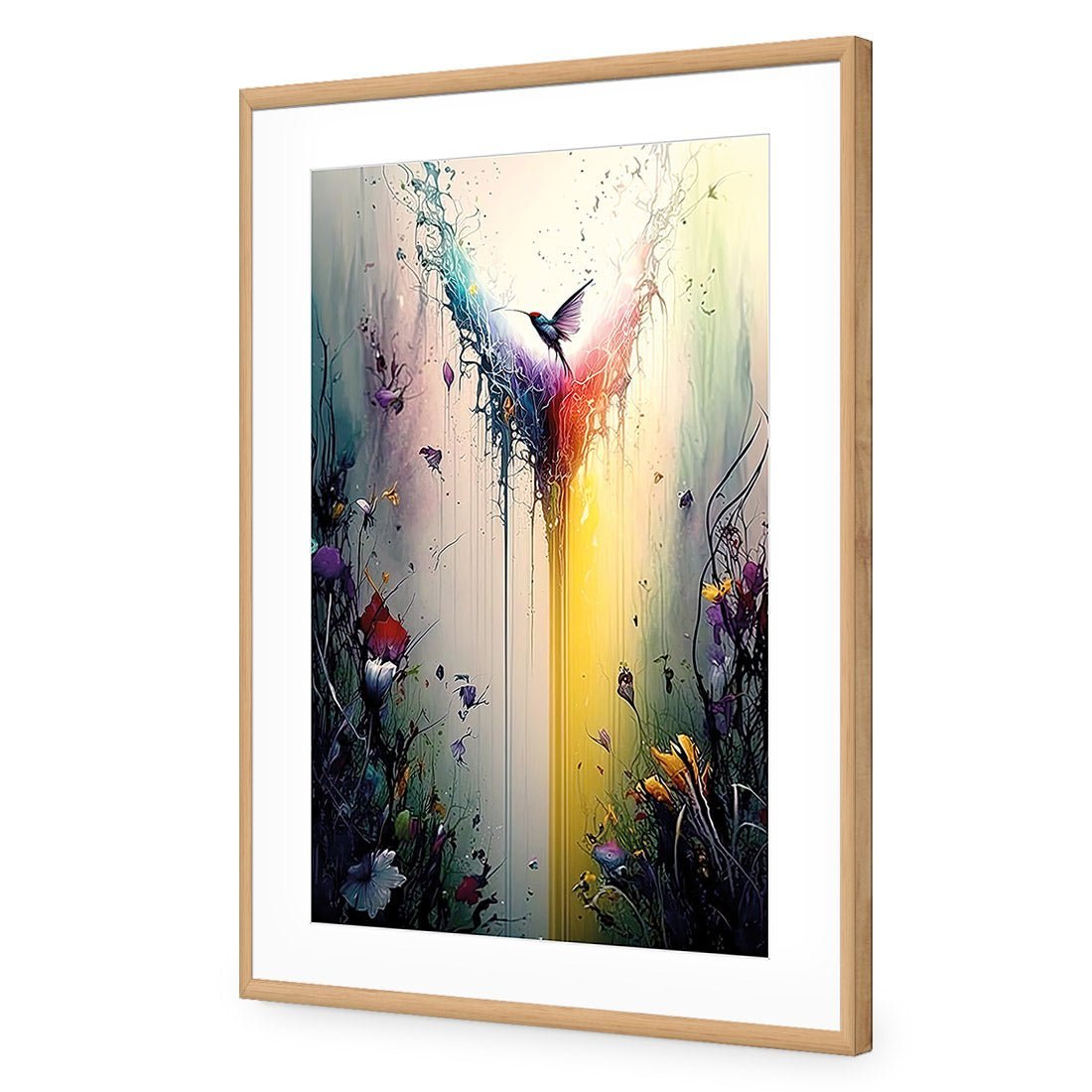 Fantasy Hummingbird III - Wall Art Designs - WB_100593_AR_V CAF_AP - 030 - MAT_45x30_S - 2538 - OAK