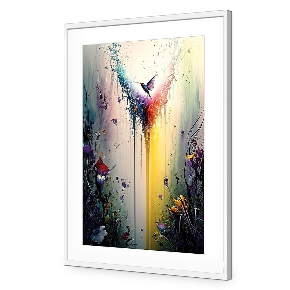 Fantasy Hummingbird III - Wall Art Designs - WB_100593_AR_V CAF_AP - 030 - MAT_45x30_S - 2538 - WHT