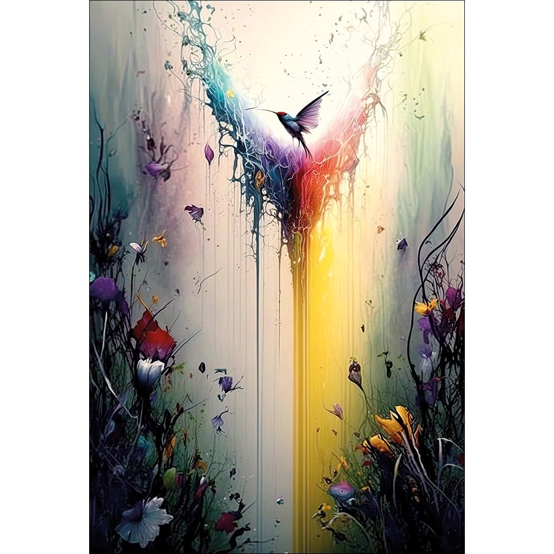 Fantasy Hummingbird III - Wall Art Designs - WB_100593_AR_V CAF_CP - MPY - 260 - M - S - S_45x30_NONE