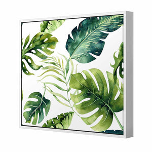 Fascinating Foliage, Square | Standard Canvas | Floating Frame | White