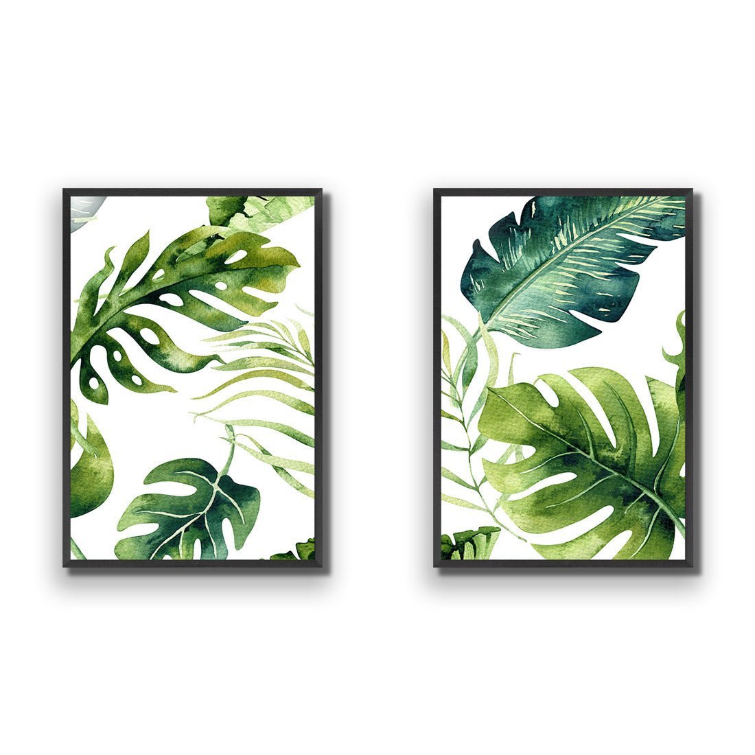 Fascinating Foliage Perfect Pair - Wall Art Designs - SET2_5014_AR_V WAD_AP - 030 - EDG_45x30_S - 2538 - BLK