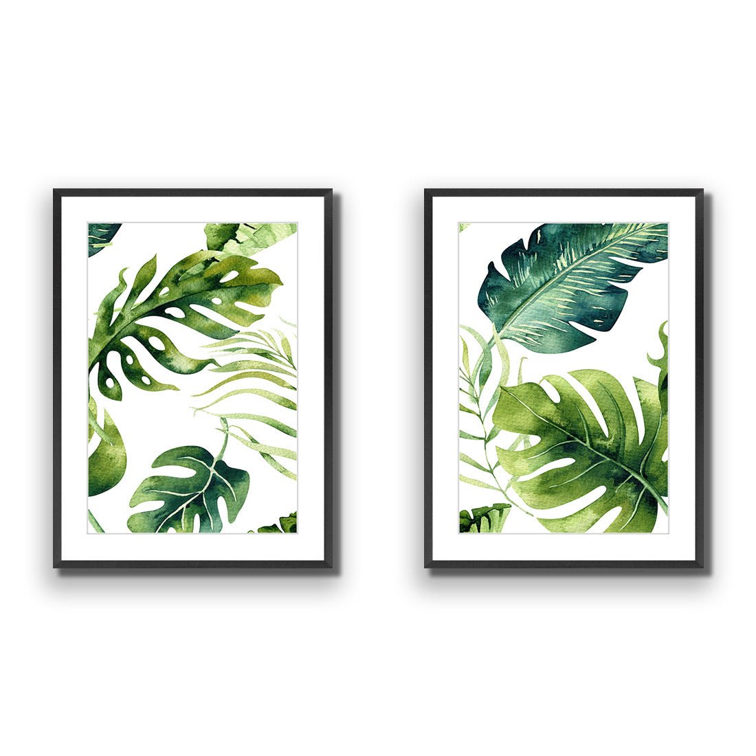 Fascinating Foliage Perfect Pair - Wall Art Designs - SET2_5014_AR_V WAD_AP - 030 - MAT_45x30_S - 2538 - BLK