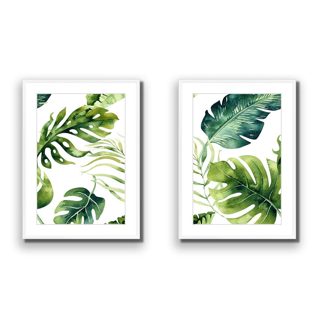 Fascinating Foliage Perfect Pair - Wall Art Designs - SET2_5014_AR_V WAD_AP - 030 - MAT_45x30_S - 2538 - WHT