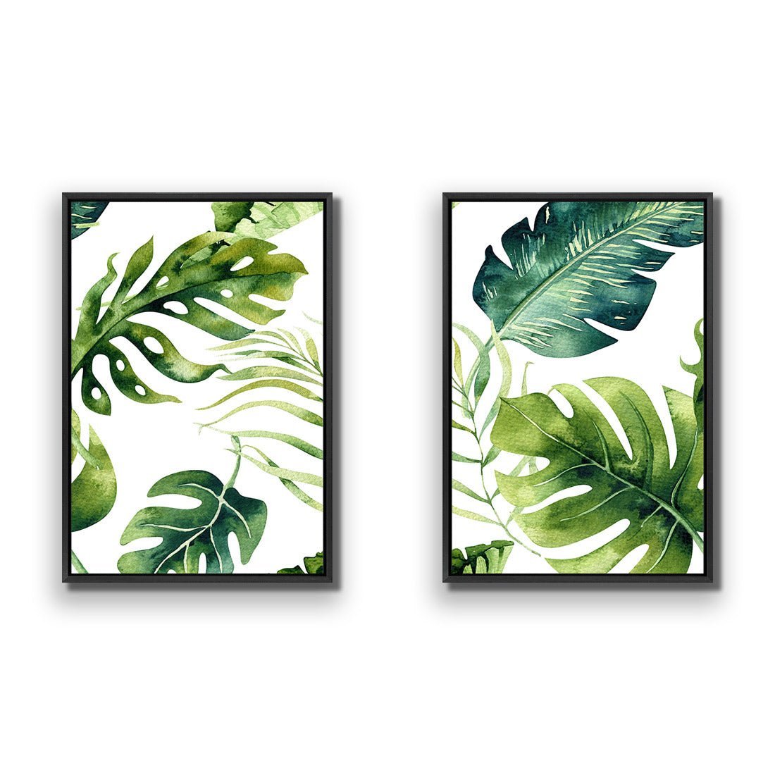 Fascinating Foliage Perfect Pair - Wall Art Designs - SET2_5014_AR_V WAD_CP - MPY - 260 - M - S - S_45x30_S - 1550 - BLK