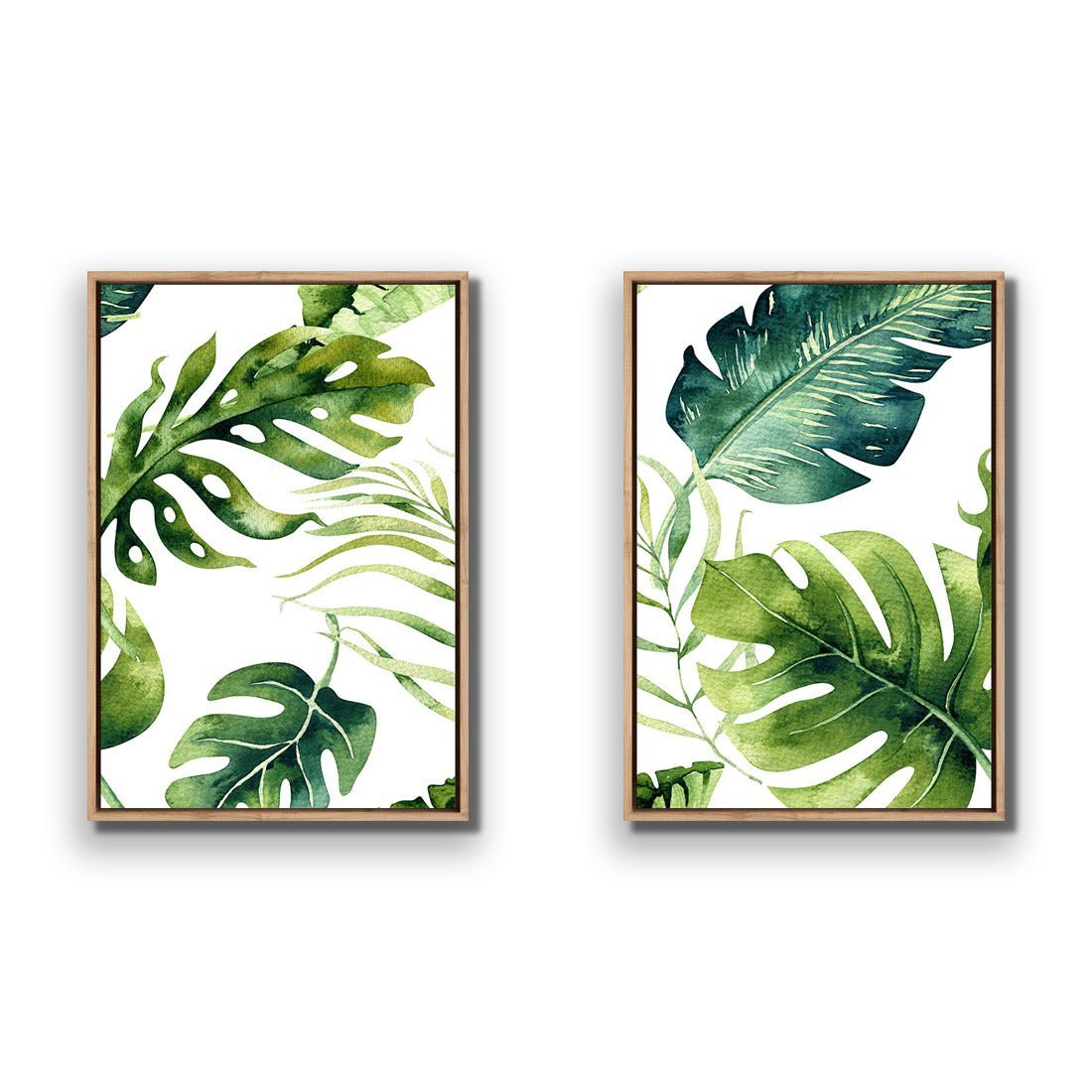 Fascinating Foliage Perfect Pair - Wall Art Designs - SET2_5014_AR_V WAD_CP - MPY - 260 - M - S - S_45x30_S - 1550 - OAK