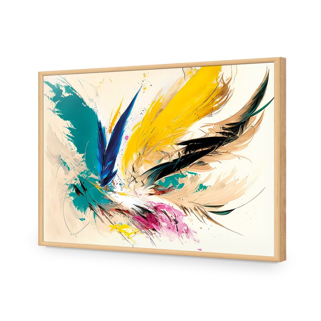 Feather Burst - Wall Art Designs - WB_100518_AR_H CAF_AP - 030 - EDG_45x30_S - 2538 - OAK