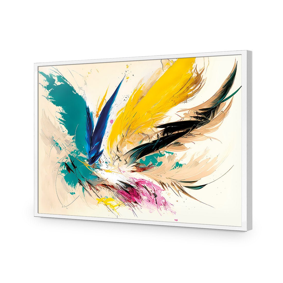 Feather Burst - Wall Art Designs - WB_100518_AR_H CAF_AP - 030 - EDG_45x30_S - 2538 - WHT