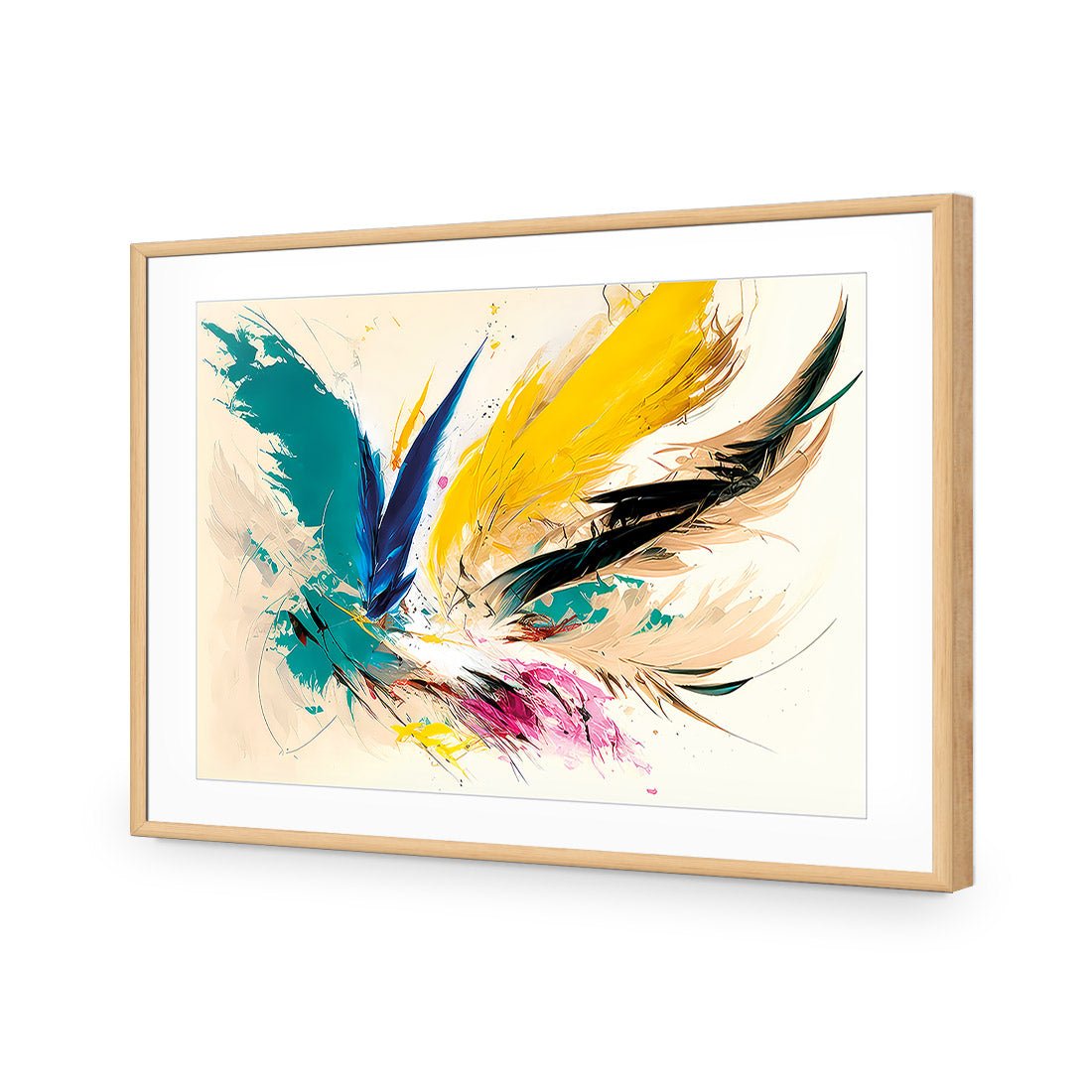 Feather Burst - Wall Art Designs - WB_100518_AR_H CAF_AP - 030 - MAT_45x30_S - 2538 - OAK