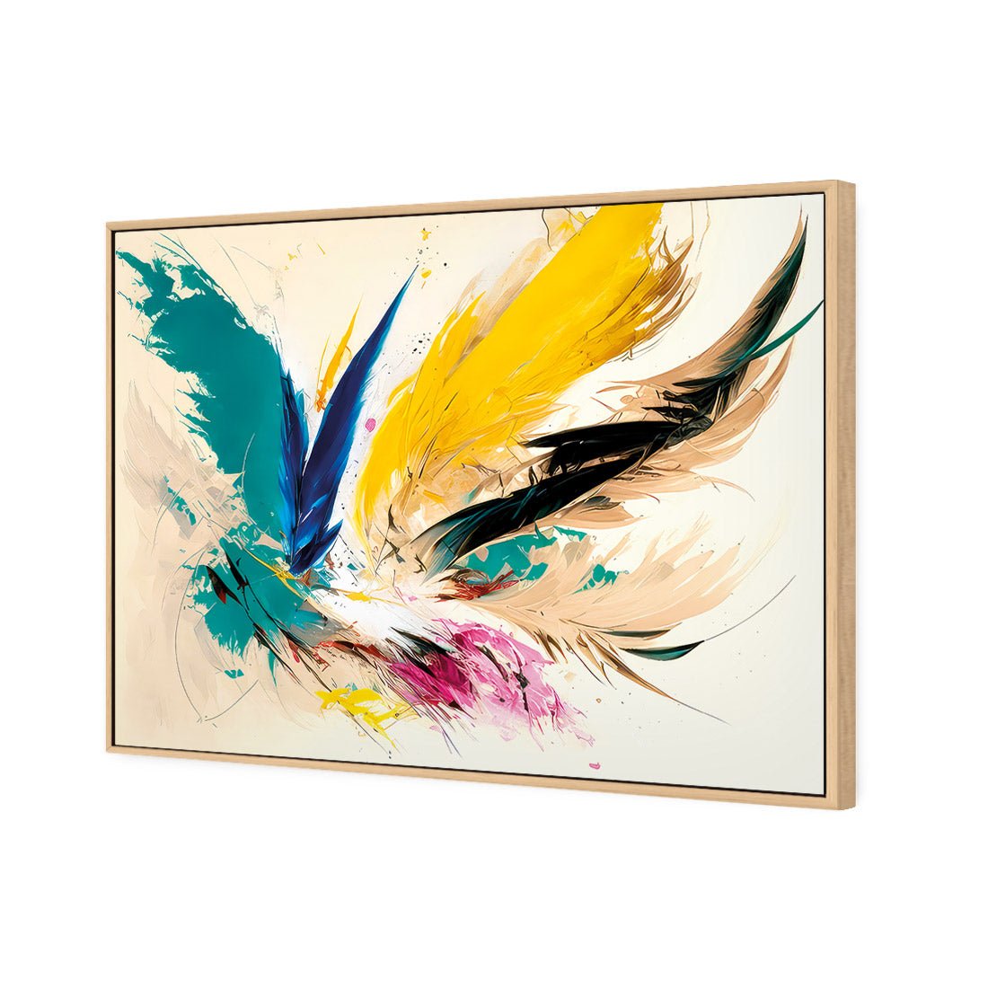 Feather Burst - Wall Art Designs - WB_100518_AR_H CAF_CP - MPY - 260 - M - S - S_45x30_S - 1550 - OAK