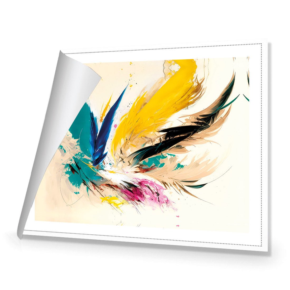 Feather Burst - Wall Art Designs - WB_100518_AR_H CAF_CP - MPY - 260 - M - R_45x30_NONE