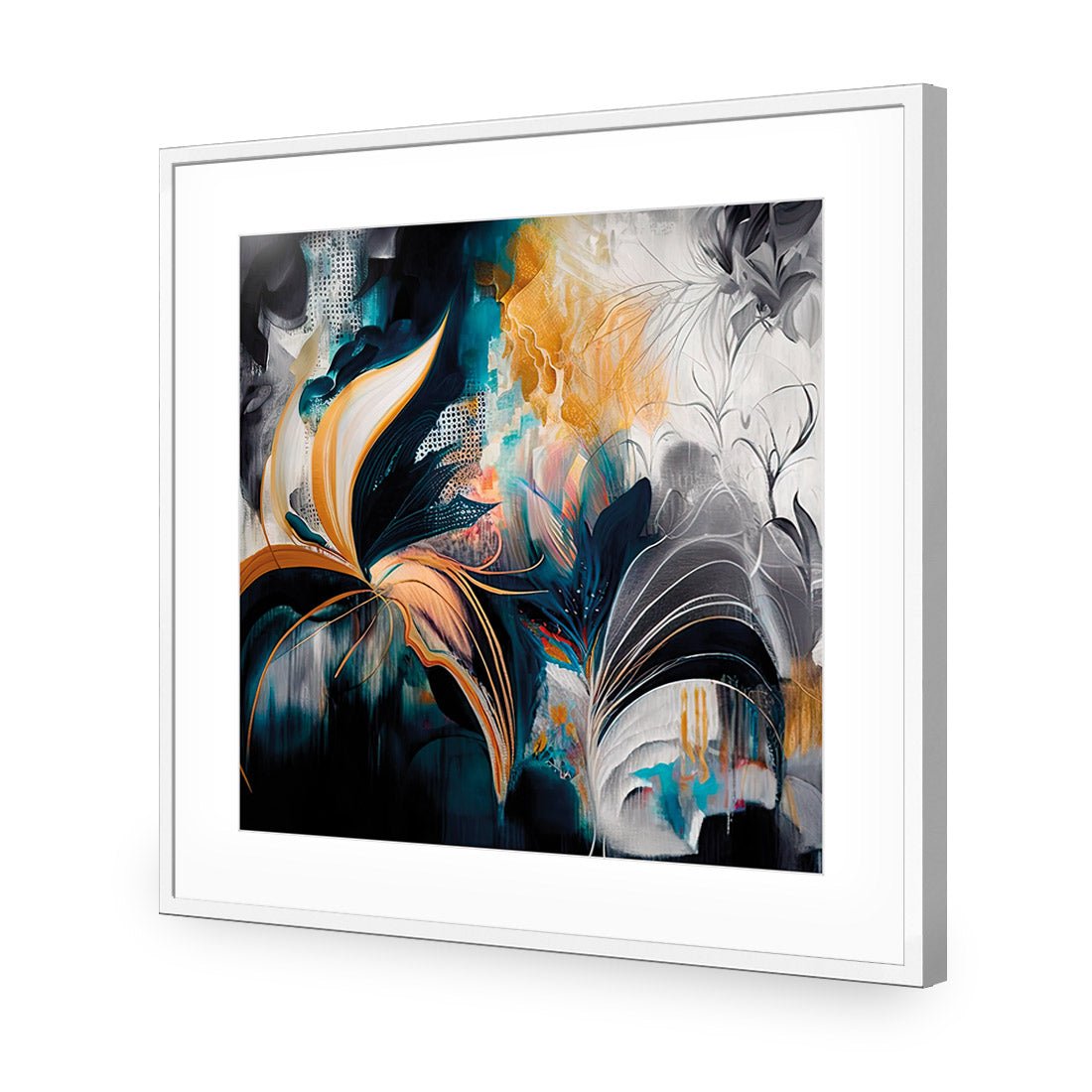 Feather Foliage I - Wall Art Designs - WB_100633_AS_Q CAF_AP - 030 - MAT_37x37_S - 2538 - WHT