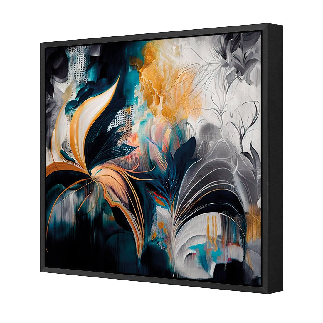 Feather Foliage I - Wall Art Designs - WB_100633_AS_Q CAF_CP - MPY - 260 - M - S - S_37x37_S - 1550 - BLK