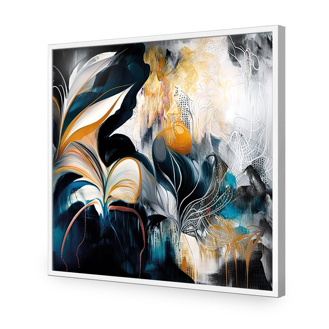 Feather Foliage II - Wall Art Designs - WB_100657_AS_Q CAF_AP - 030 - EDG_37x37_S - 2538 - WHT