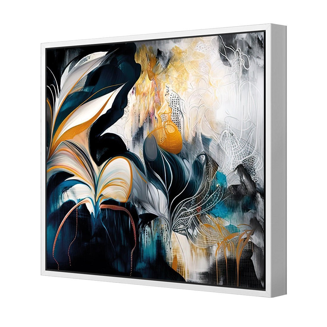 Feather Foliage II - Wall Art Designs - WB_100657_AS_Q CAF_CP - MPY - 260 - M - S - S_37x37_S - 1550 - WHT