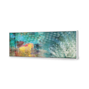 Feathered Dots | Standard Canvas | Floating Frame | White