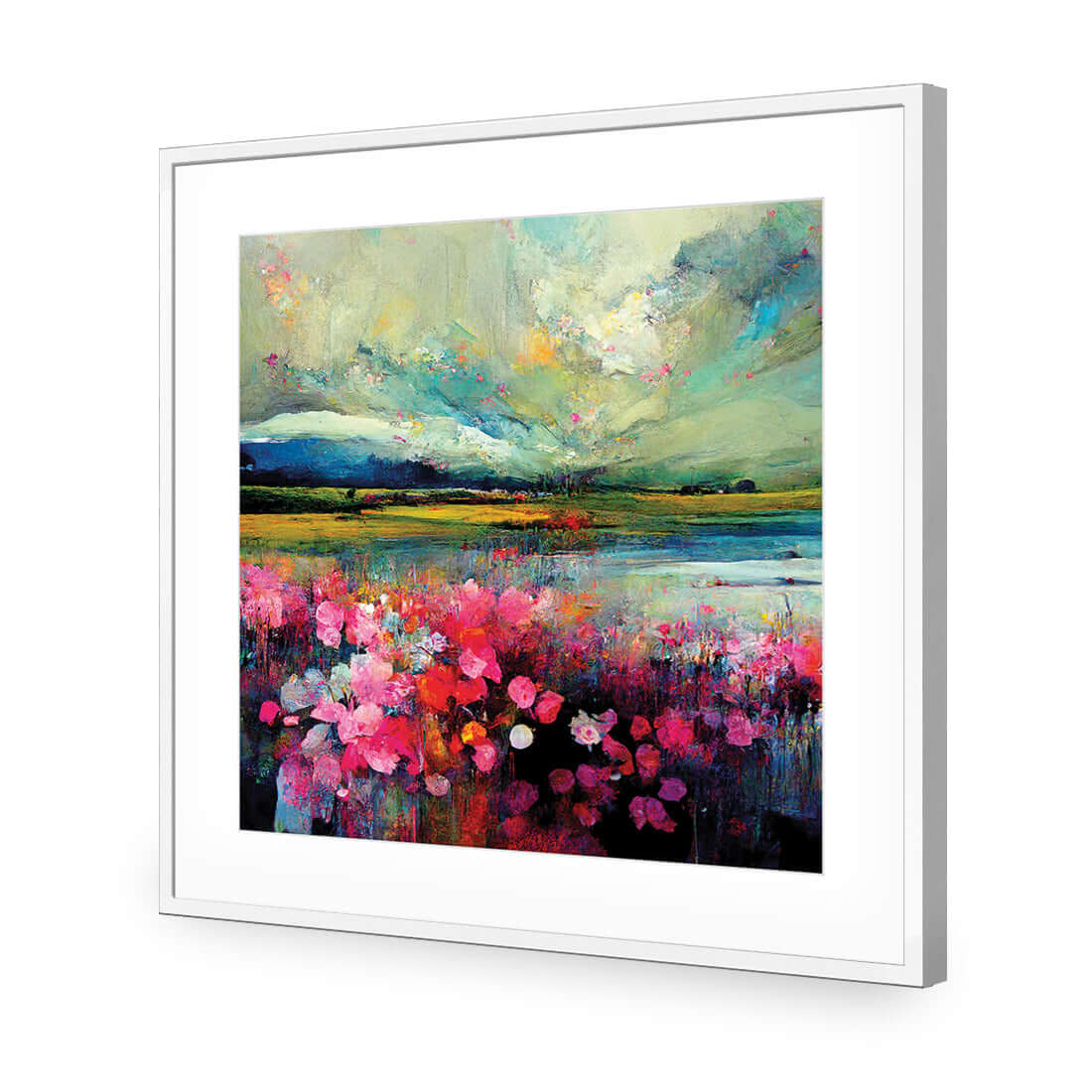 Field of Pink - Wall Art Designs - WH_1030_AS_Q WAD_AP - 030 - MAT_37x37_S - 2538 - WHT