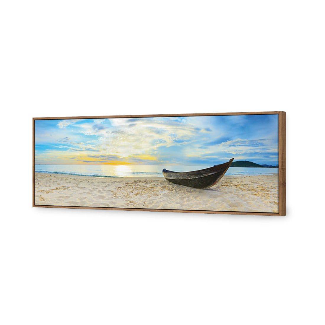 Finished Fishing, Long | Standard Canvas | Floating Frame | Natural