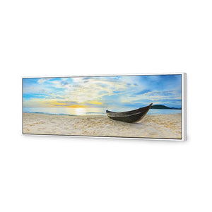 Finished Fishing, Long | Standard Canvas | Floating Frame | White