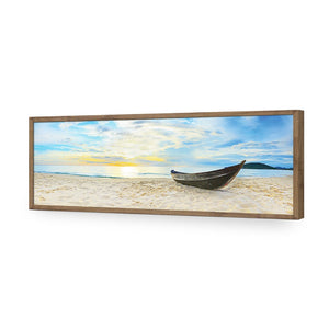 Finished Fishing, Long | Standard Acrylic | Flat Frame No Border | Natural