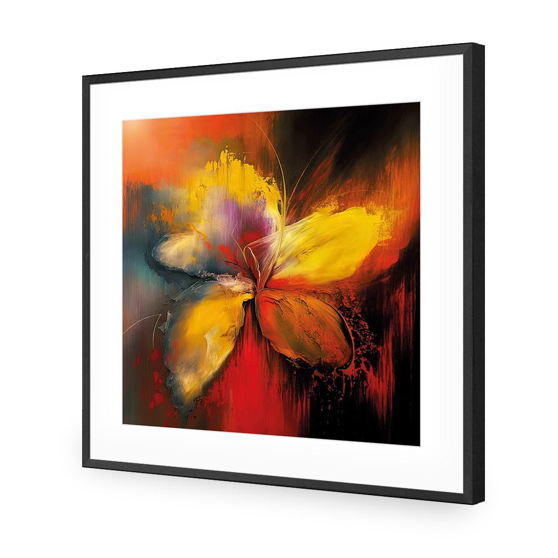 Five Painted Petals - Wall Art Designs - WB_100674_AS_Q CAF_AP - 030 - MAT_37x37_S - 2538 - BLK