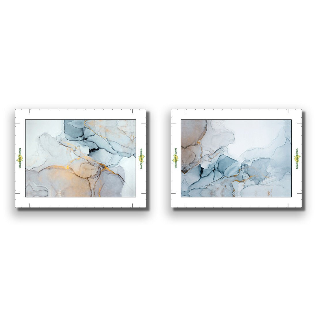 Flair & Flounce Blue Abstract Perfect Pair - Wall Art Designs - SET2_5015_AR_H WAD_CP - MPY - 260 - M - S - S_45x30_NONE