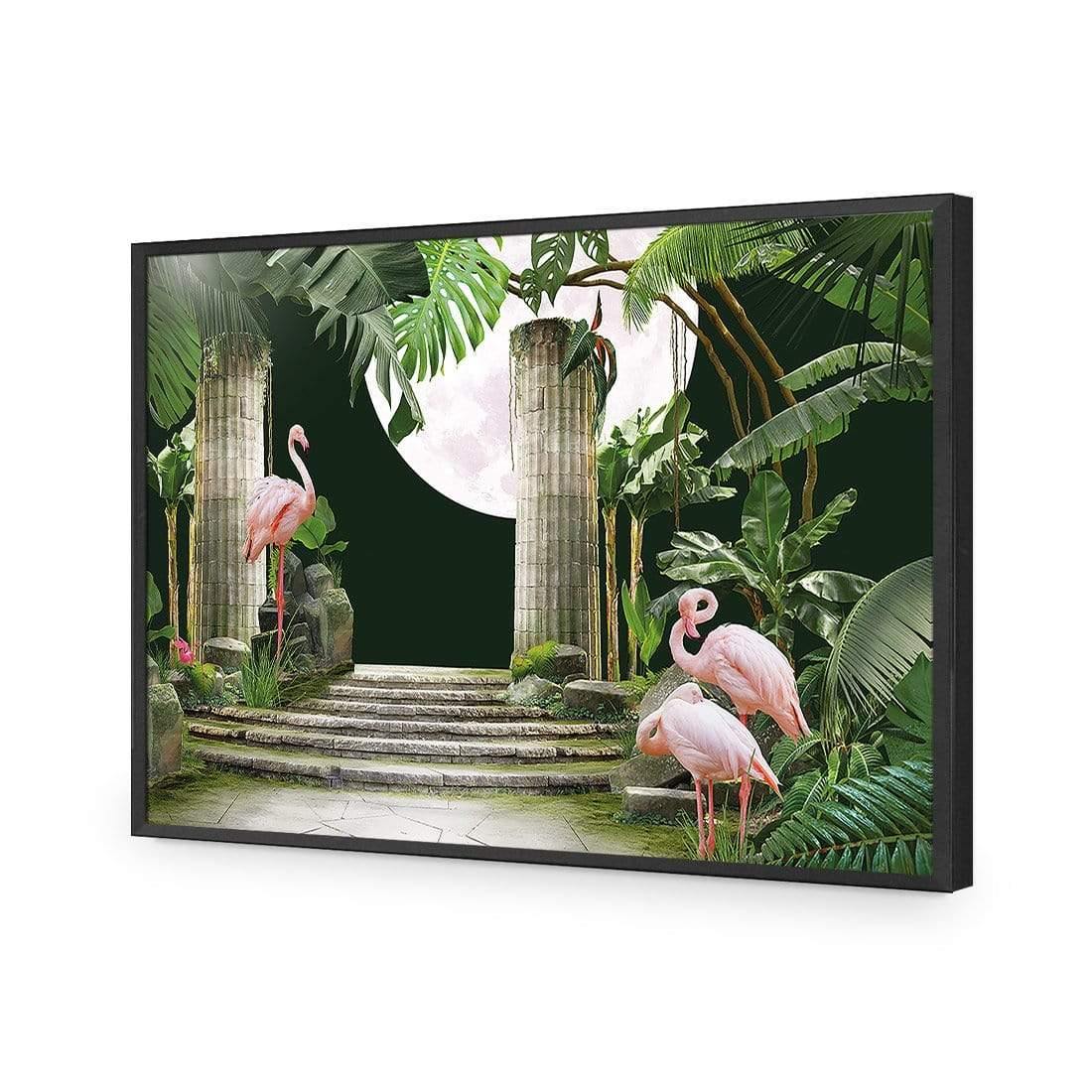 Flamingo Moon - Wall Art Designs - 3943_AR_H CAF_AP - 030 - EDG_45x30_S - 2538 - BLK