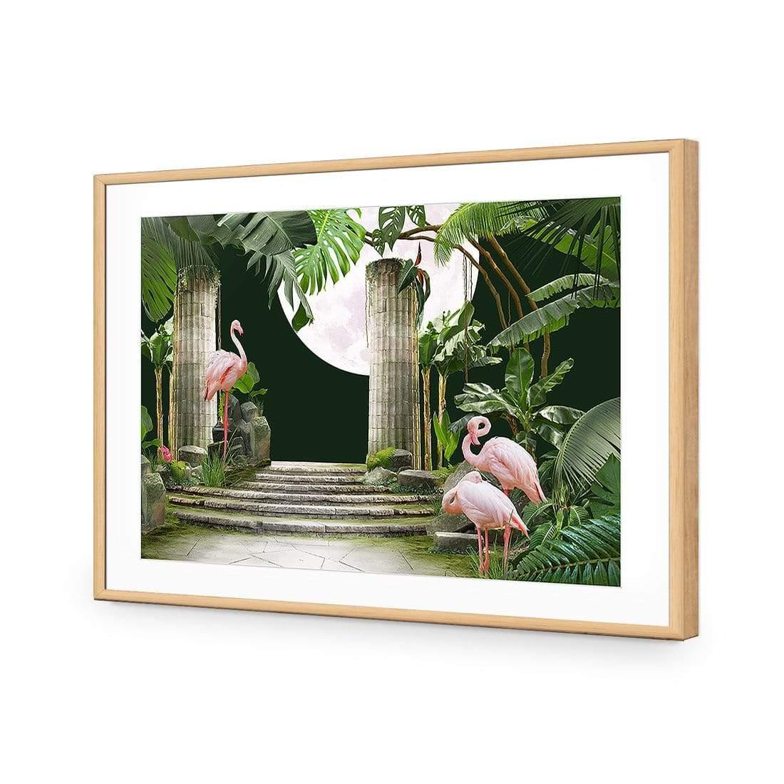 Flamingo Moon - Wall Art Designs - 3943_AR_H CAF_AP - 030 - MAT_45x30_S - 2538 - OAK