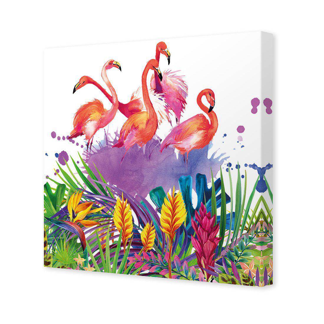 Flamingo Paradise Canvas Art - Wall Art Designs - 2169_AS_Q WAD_CP - MPY - 260 - M - S - S_30x30_NONE