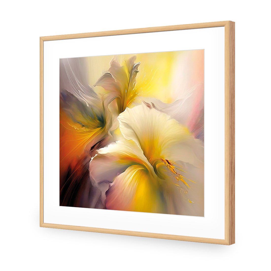 Fleeting Flowers I - Wall Art Designs - WB_100630_AS_Q CAF_AP - 030 - MAT_37x37_S - 2538 - OAK