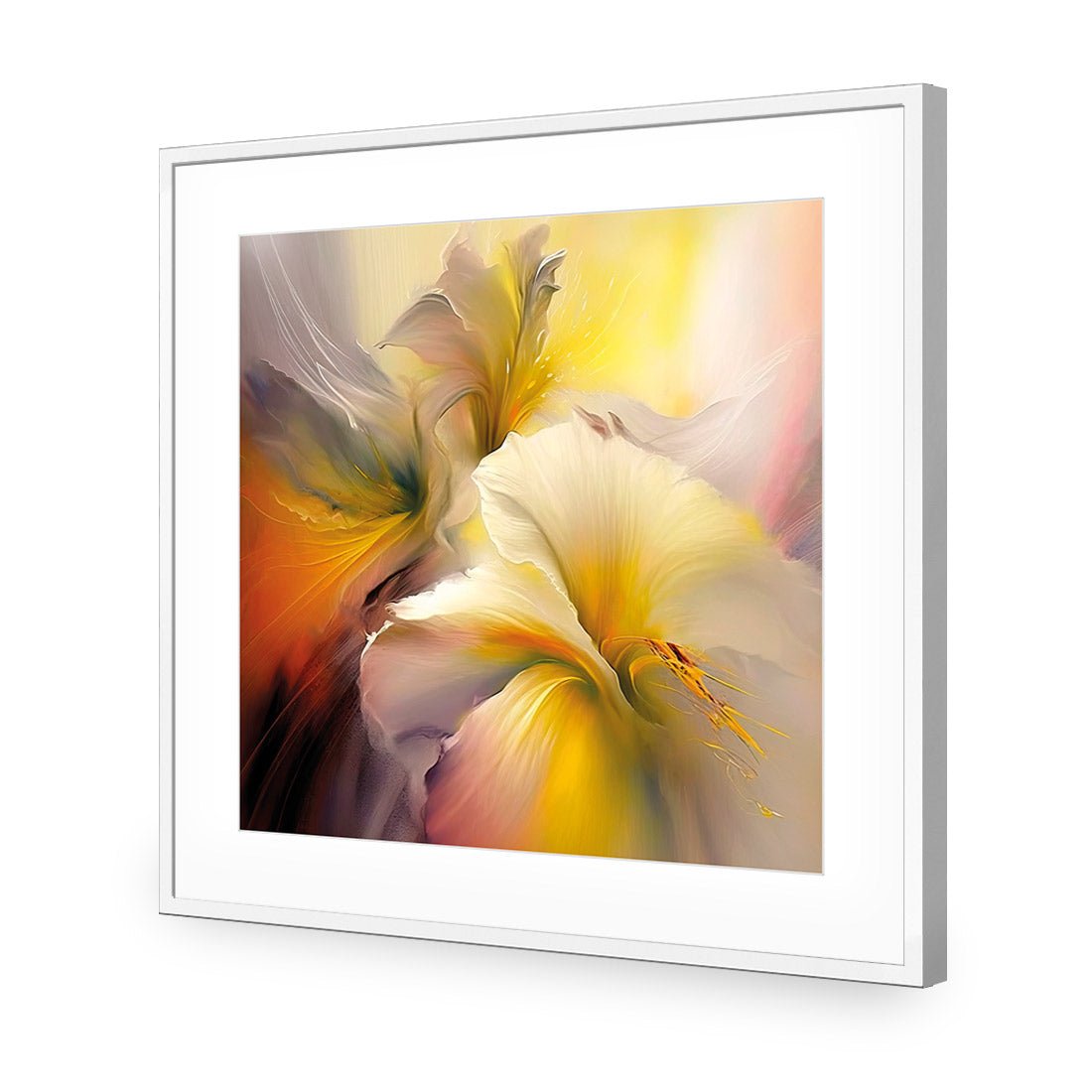 Fleeting Flowers I - Wall Art Designs - WB_100630_AS_Q CAF_AP - 030 - MAT_37x37_S - 2538 - WHT