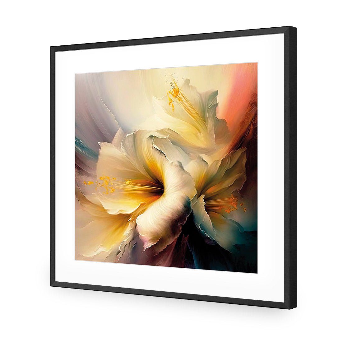 Fleeting Flowers II - Wall Art Designs - WB_100655_AS_Q CAF_AP - 030 - MAT_37x37_S - 2538 - BLK