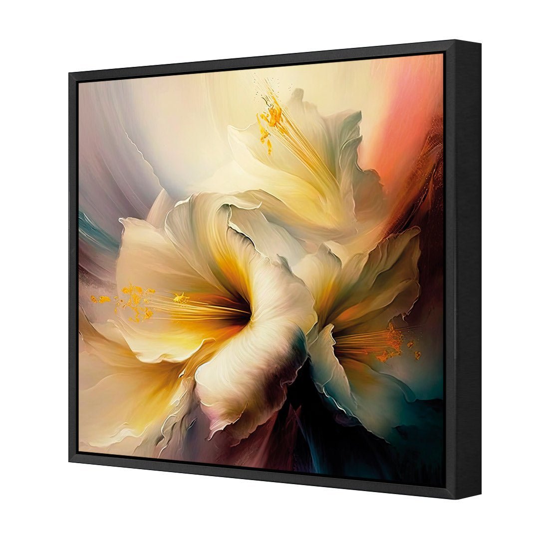 Fleeting Flowers II | Classic Canvas | Floating Frame | Black