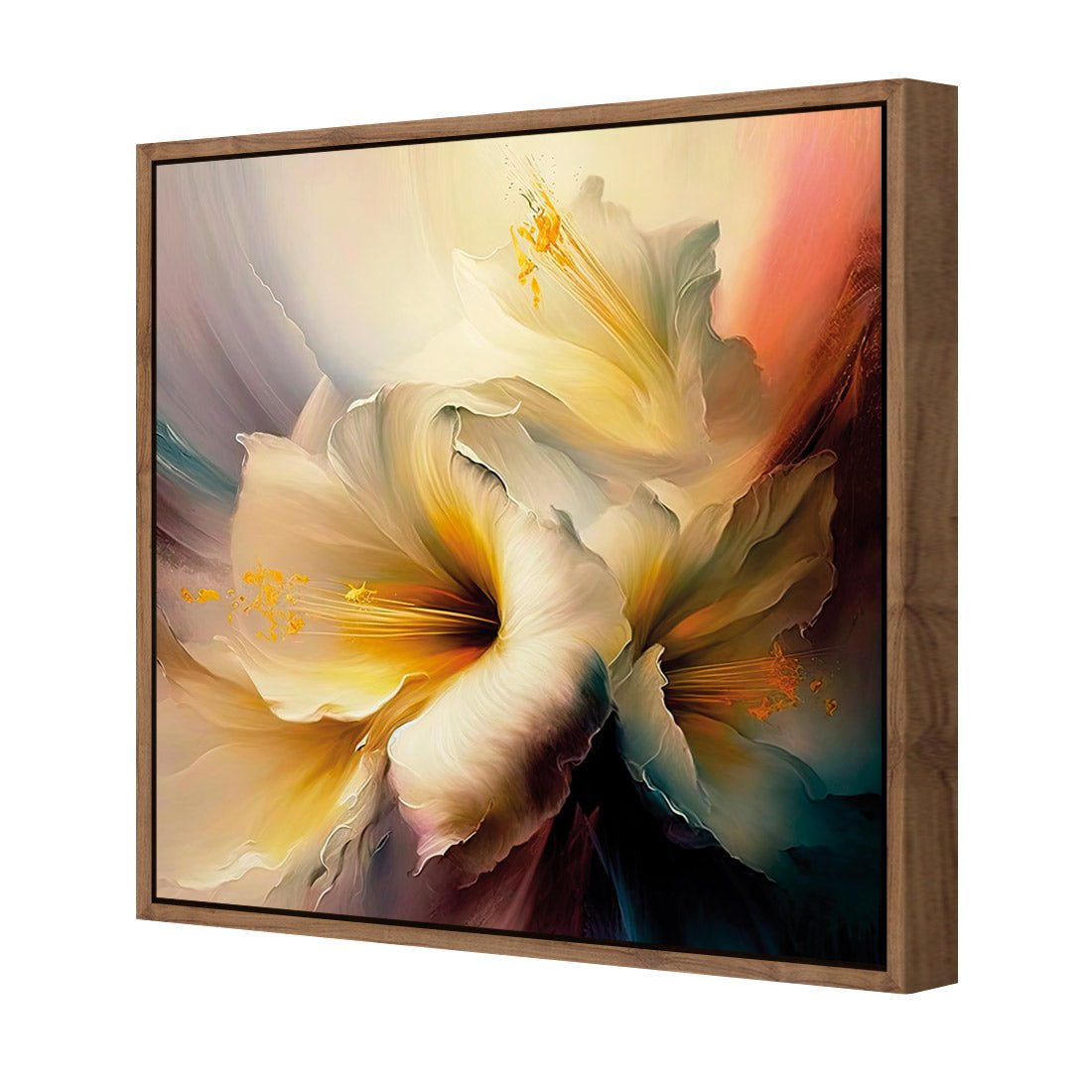 Fleeting Flowers II | Classic Canvas | Floating Frame | Natural