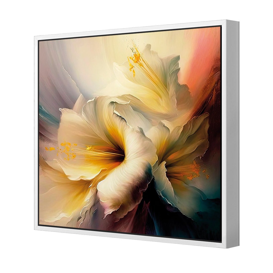 Fleeting Flowers II | Classic Canvas | Floating Frame | White