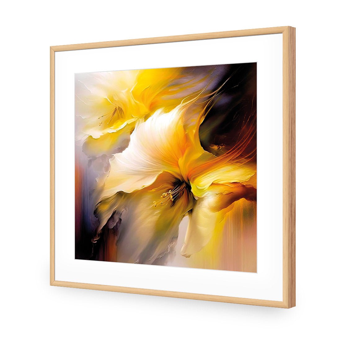 Fleeting Flowers III - Wall Art Designs - WB_100667_AS_Q CAF_AP - 030 - MAT_37x37_S - 2538 - OAK