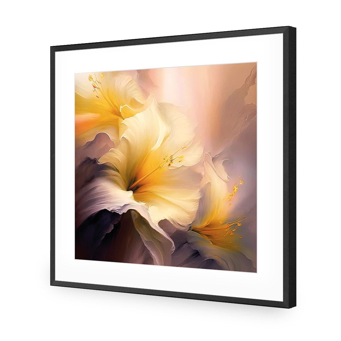 Fleeting Flowers IV - Wall Art Designs - WB_100675_AS_Q CAF_AP - 030 - MAT_37x37_S - 2538 - BLK