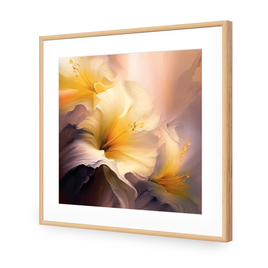 Fleeting Flowers IV - Wall Art Designs - WB_100675_AS_Q CAF_AP - 030 - MAT_37x37_S - 2538 - OAK