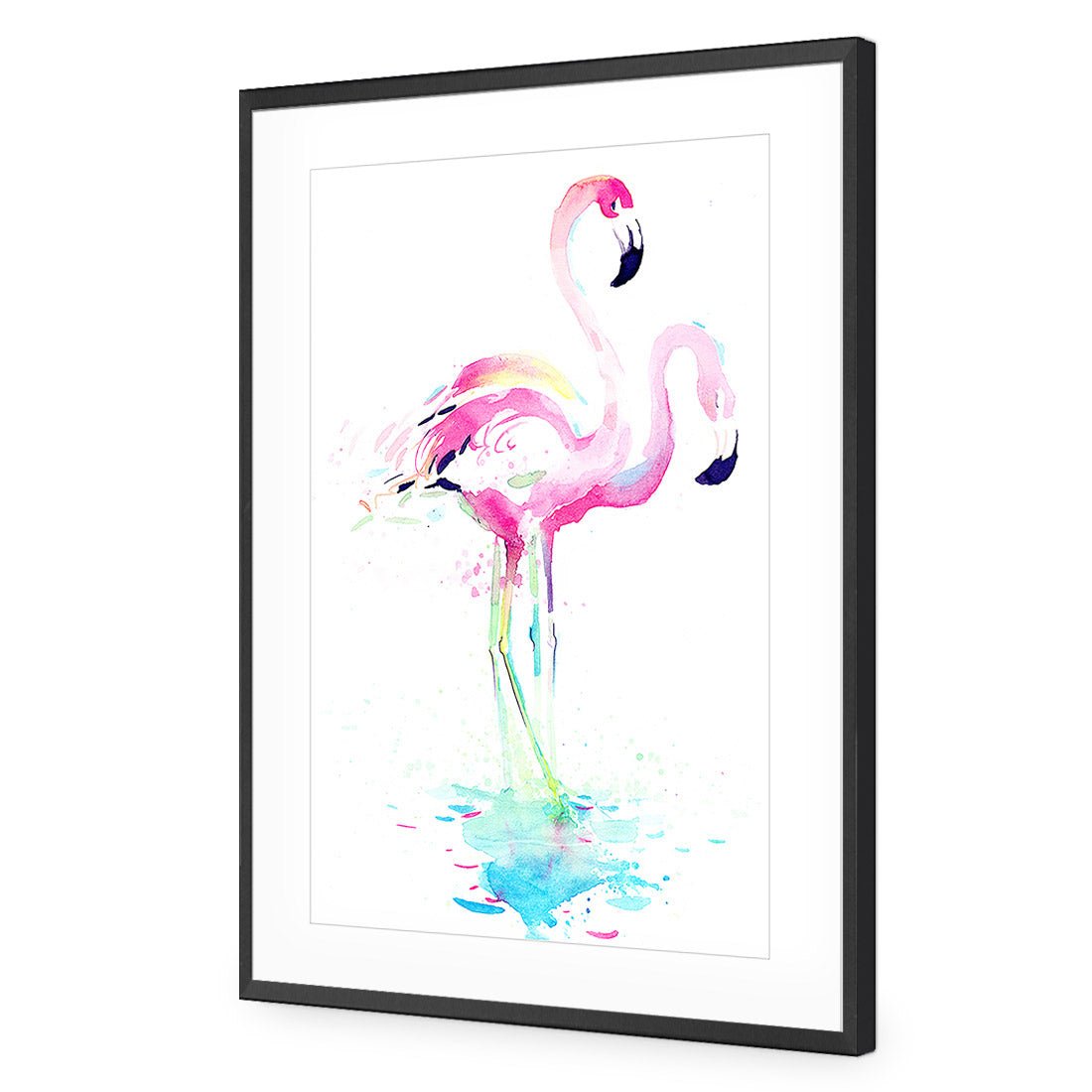 Flirty Flamingos Acrylic Glass Art - Wall Art Designs - 3354_AR_V WAD_AP - 030 - MAT_45x30_S - 2538 - BLK