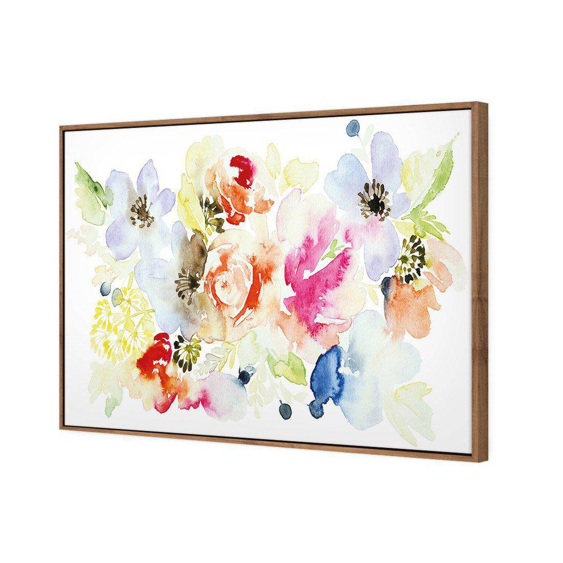 Floral Array | Classic Canvas | Floating Frame | Natural