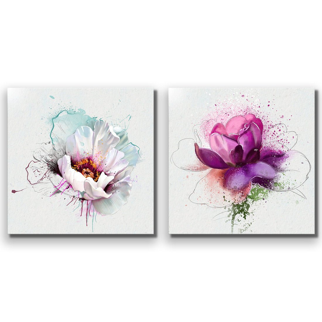 Floral Explosion Perfect Pair - Wall Art Designs - SET2_5031_AS_Q WAD_AP - 030 - EDG_37x37_NONE