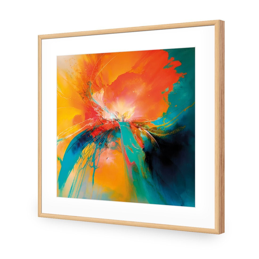 Floral Flame I - Wall Art Designs - WB_100772_AS_Q CAF_AP - 030 - MAT_37x37_S - 2538 - OAK