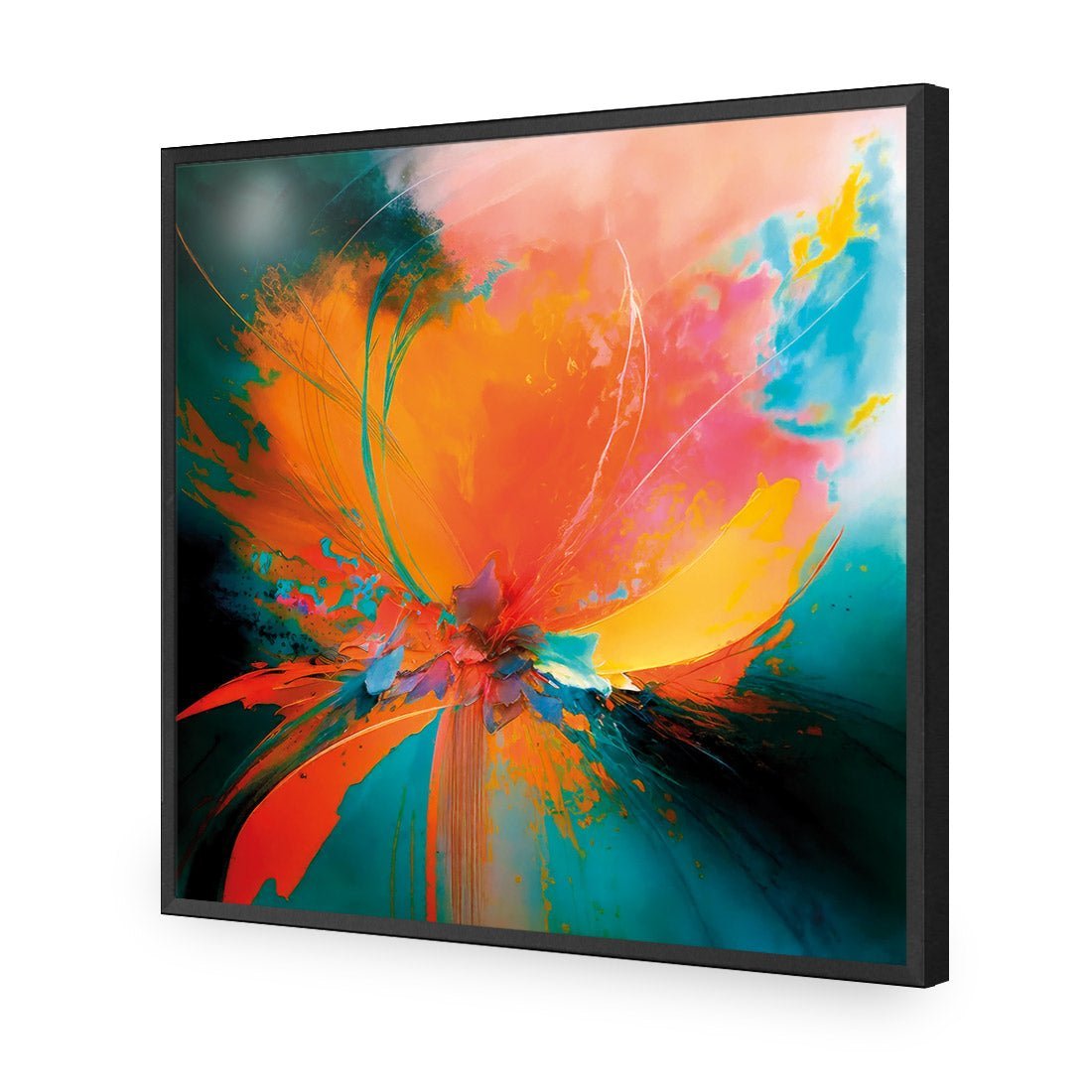 Floral Flame II - Wall Art Designs - WB_100775_AS_Q CAF_AP - 030 - EDG_37x37_S - 2538 - BLK