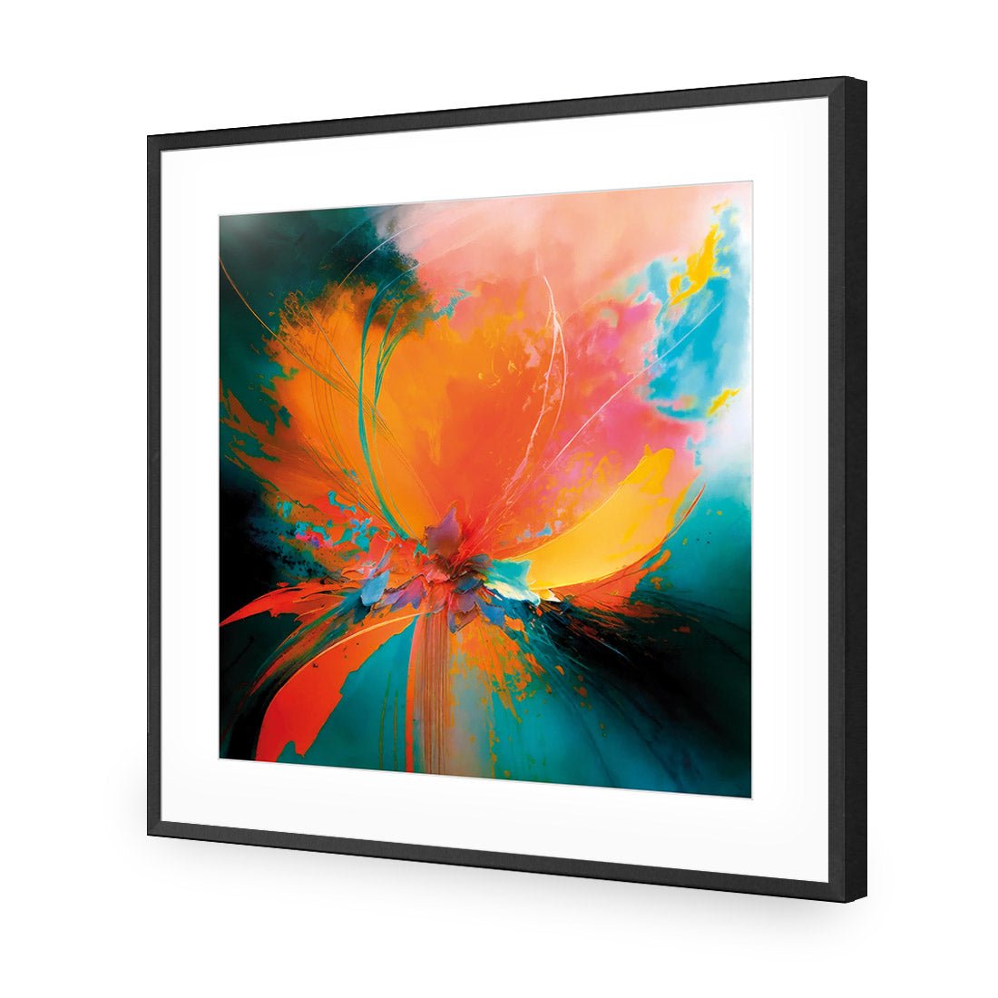 Floral Flame II - Wall Art Designs - WB_100775_AS_Q CAF_AP - 030 - MAT_37x37_S - 2538 - BLK