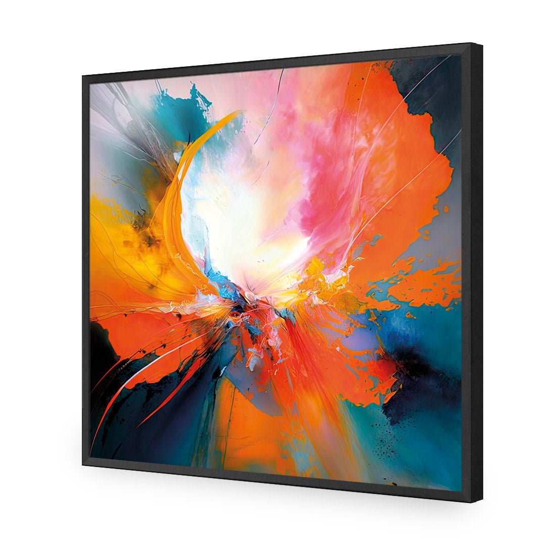 Floral Flame IV - Wall Art Designs - WB_100795_AS_Q CAF_AP - 030 - EDG_37x37_S - 2538 - BLK