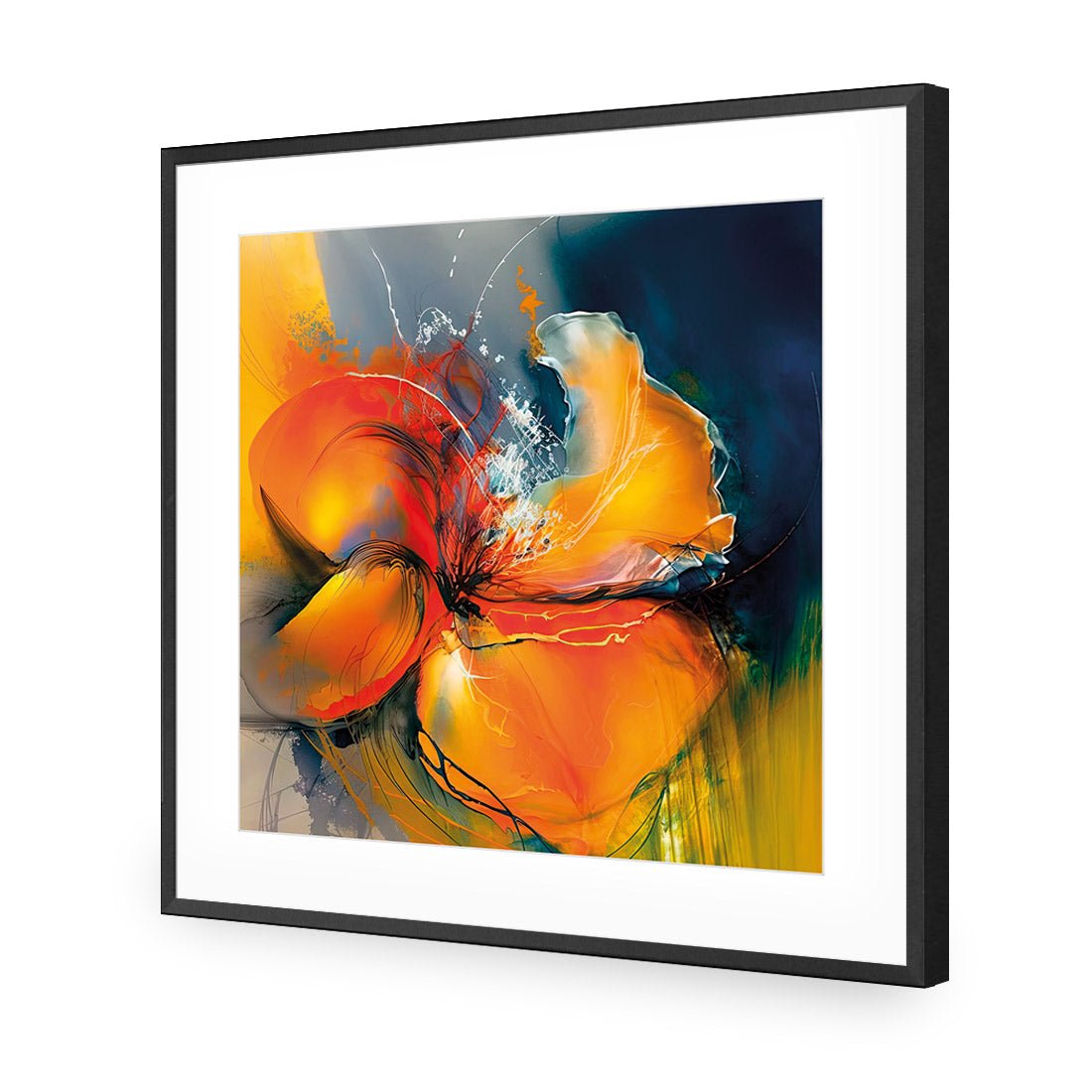 Floral Flicker I - Wall Art Designs - WB_100640_AS_Q CAF_AP - 030 - MAT_37x37_S - 2538 - BLK