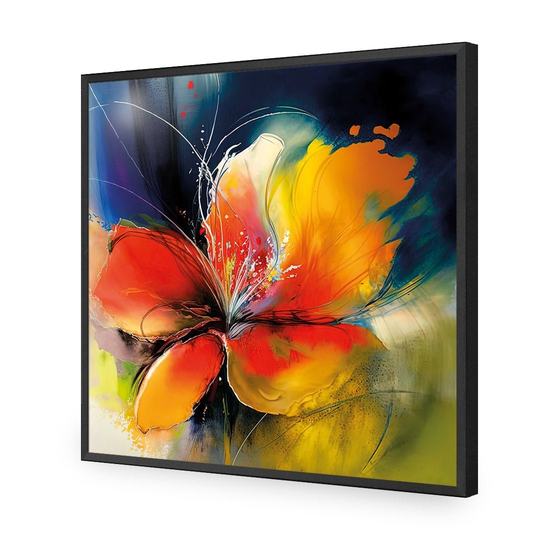 Floral Flicker II - Wall Art Designs - WB_100670_AS_Q CAF_AP - 030 - EDG_37x37_S - 2538 - BLK