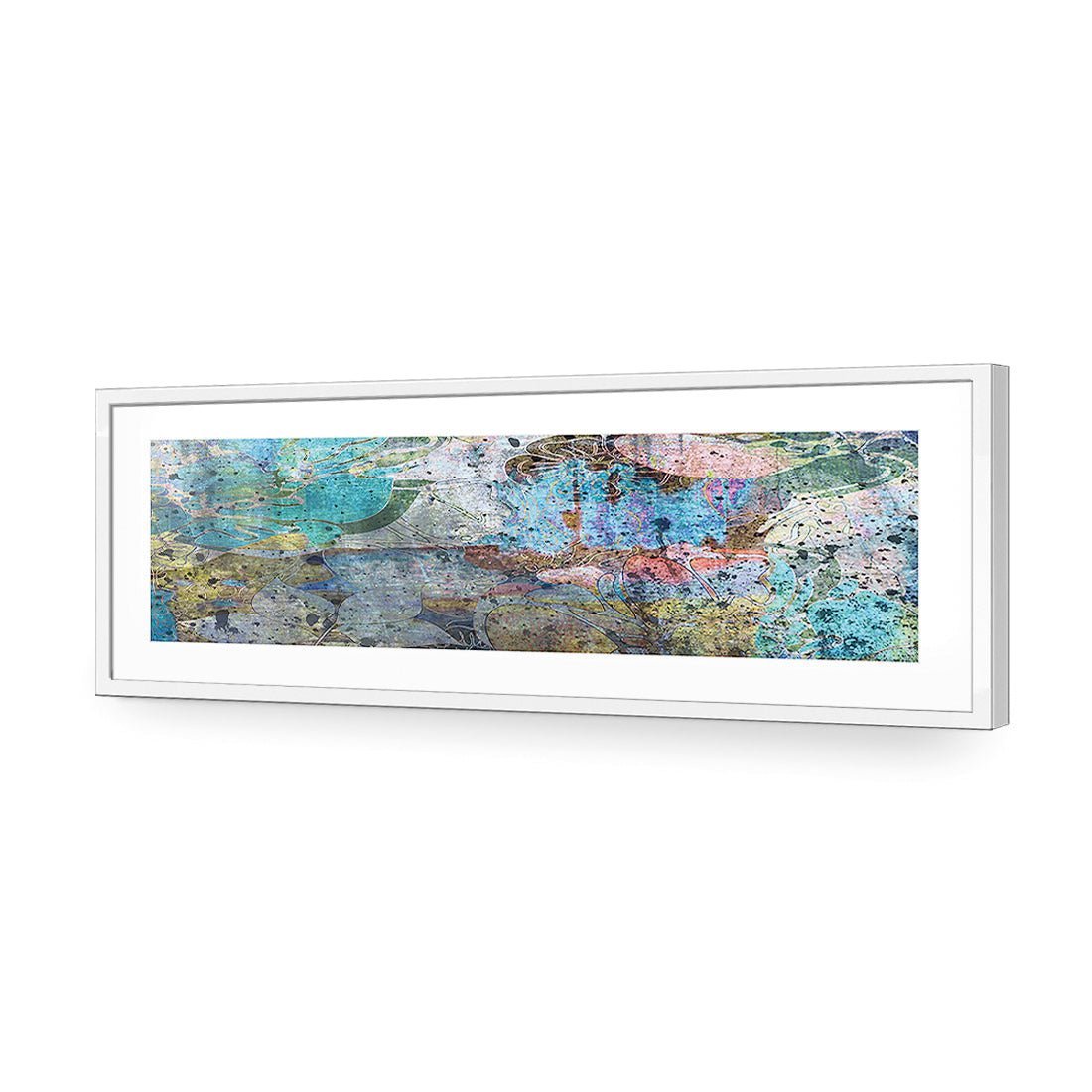 Floral Grunge, Sky Blue (long) - Wall Art Designs - 2391_EL_H WAD_AP - 030 - MAT_90x30_S - 2538 - WHT