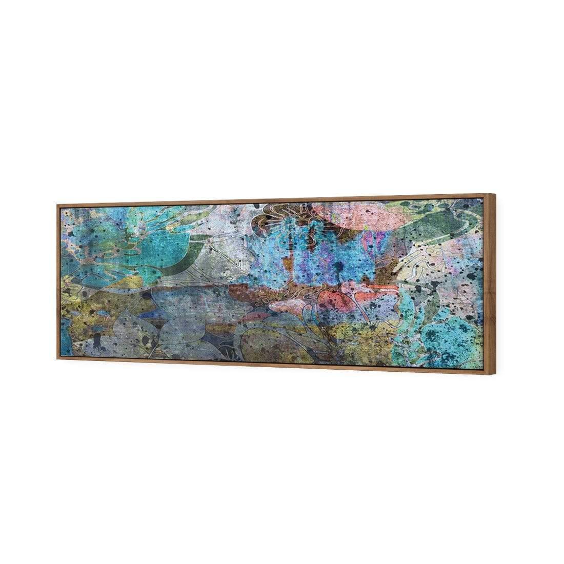 Floral Grunge, Sky Blue (long) - Wall Art Designs - 2391_EL_H WAD_CP - MPY - 260 - M - S - S_60x20_S - 1550 - NAT