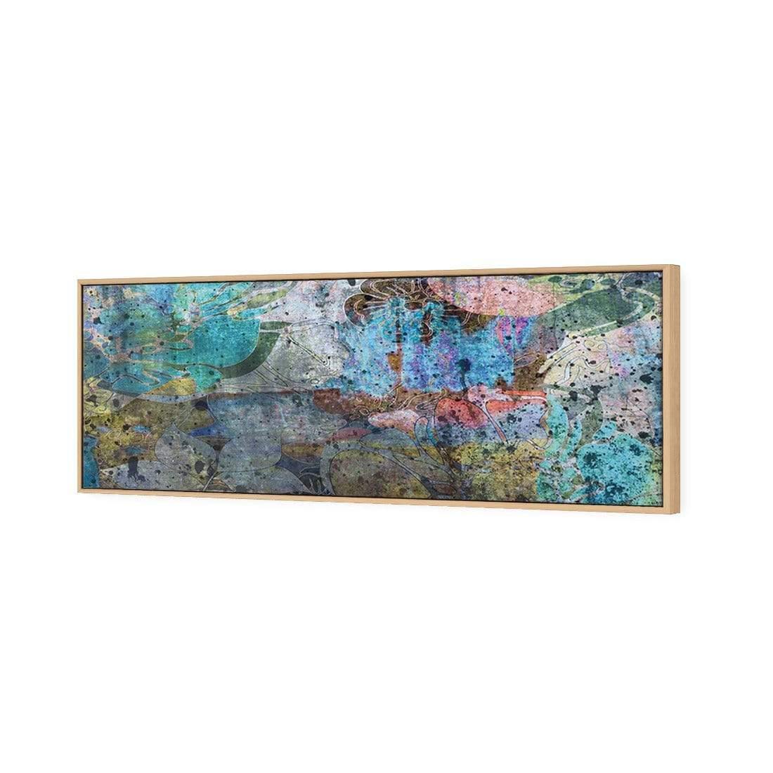 Floral Grunge, Sky Blue (long) - Wall Art Designs - 2391_EL_H WAD_CP - MPY - 260 - M - S - S_60x20_S - 1550 - OAK